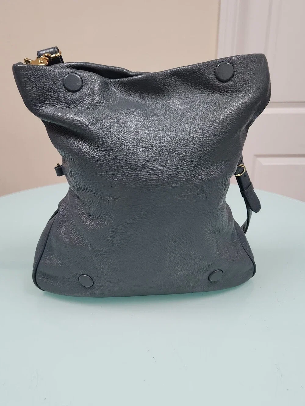 Tory Burch Gray  Leather Crossbody Bag